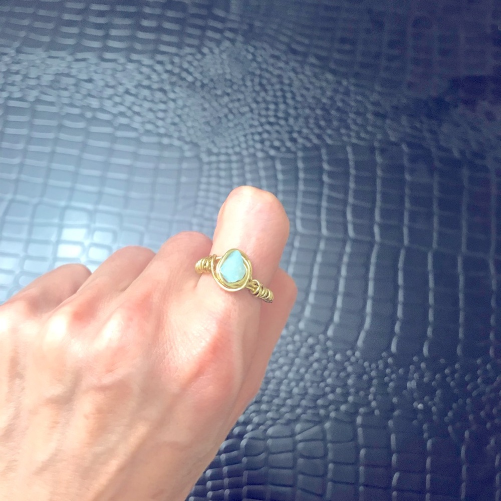 Wire-wrapped ring